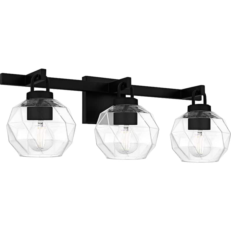 Celina 3-Light Matte Black Bath Light
