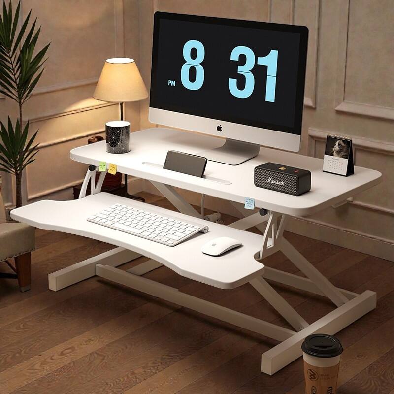 32 Inch Desk Converter Height Adjustable Sit to Stand Desk Riser with Keyboard Tray for Dual Monitor Laptop