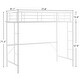 preview thumbnail 40 of 43, Twin Size Metal Loft Bed With Safety Guardrails & 2 Built-In Ladders, Loft Bunk Bed Frame For Teens Juniors Adults