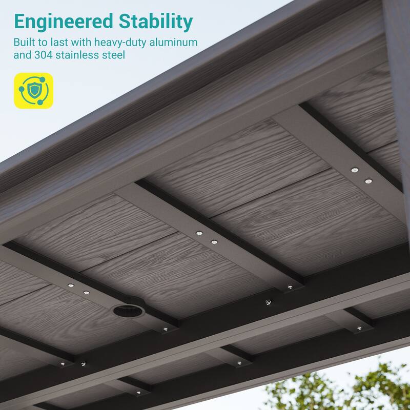 HIPS Outdoor Dining Set All-weather Patio Table and Chairs(Set of 7)