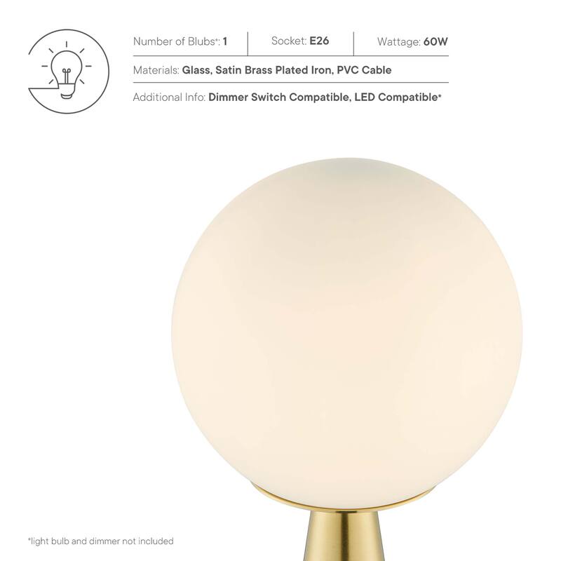 Apex Glass Globe Glass Table Lamp