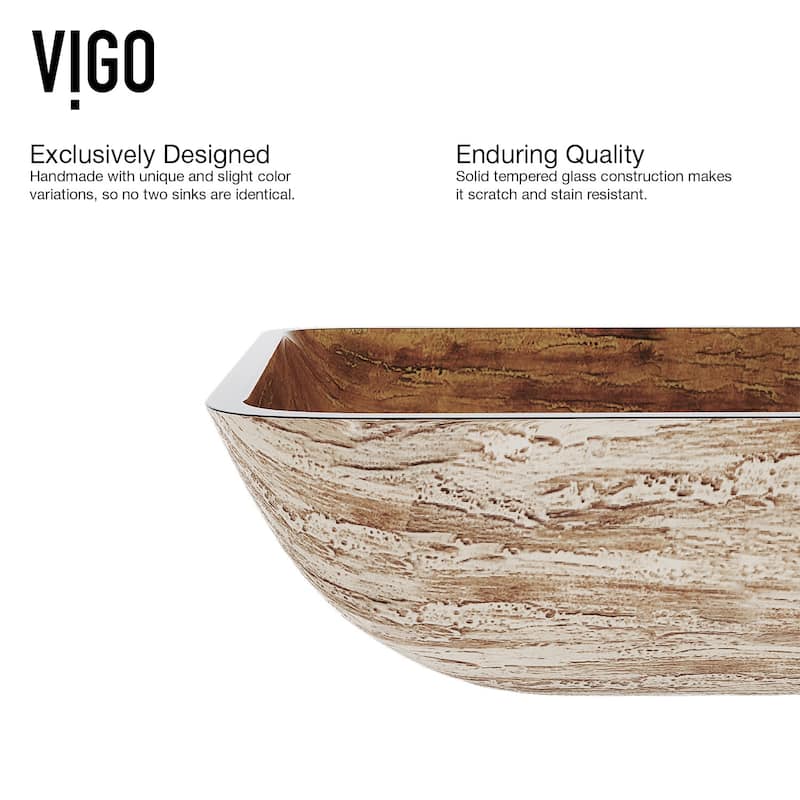 Vigo 22-1/2" Glass Bathroom Vessel Sink