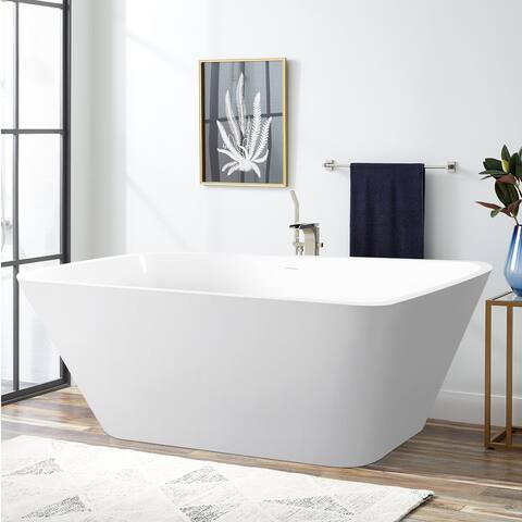 Acrylic Freestanding Flatbottom Soaking Bathtub - 67" x 31"