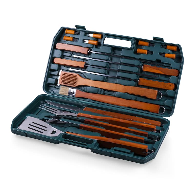 Picnic Time - 18-Piece Green BBQ Grill Set