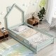 preview thumbnail 37 of 52, Twin Size Montessori Floor Bed with Fences, Wood Twin Kids Bed Frame Light Green - Twin