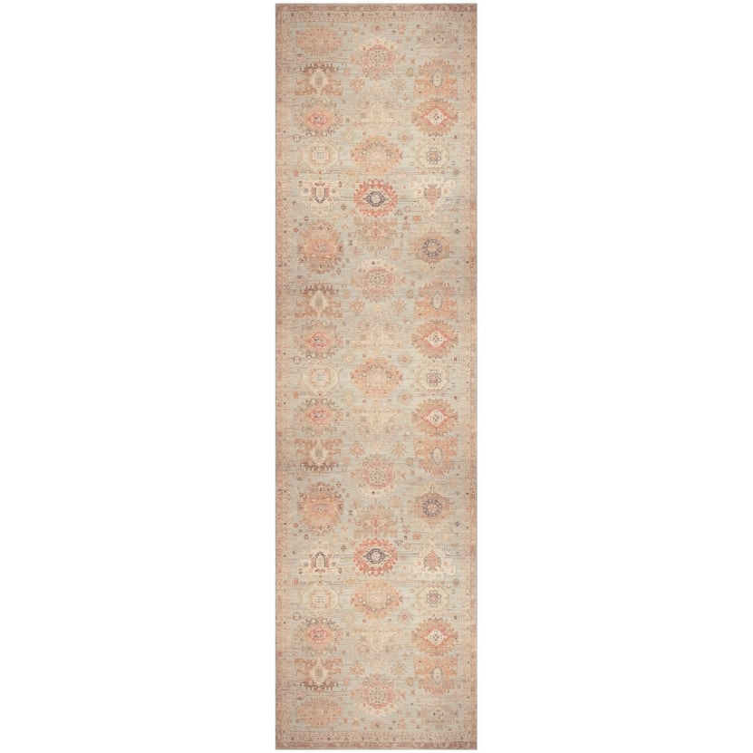 Nourison Vintage Washables Indoor only Green Persian Area Rug