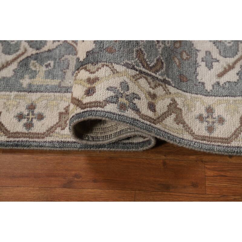Oushak Style Runner Rug Hand-Knotted Transitional Wool Carpet - 2'6"x 7'11"