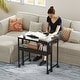 preview thumbnail 1 of 6, HOMCOM Small Folding Desk, Rolling Computer Desk Foldable with Storage Bag and Shelf, 31.5" Portable Writing Table on Wheels Black