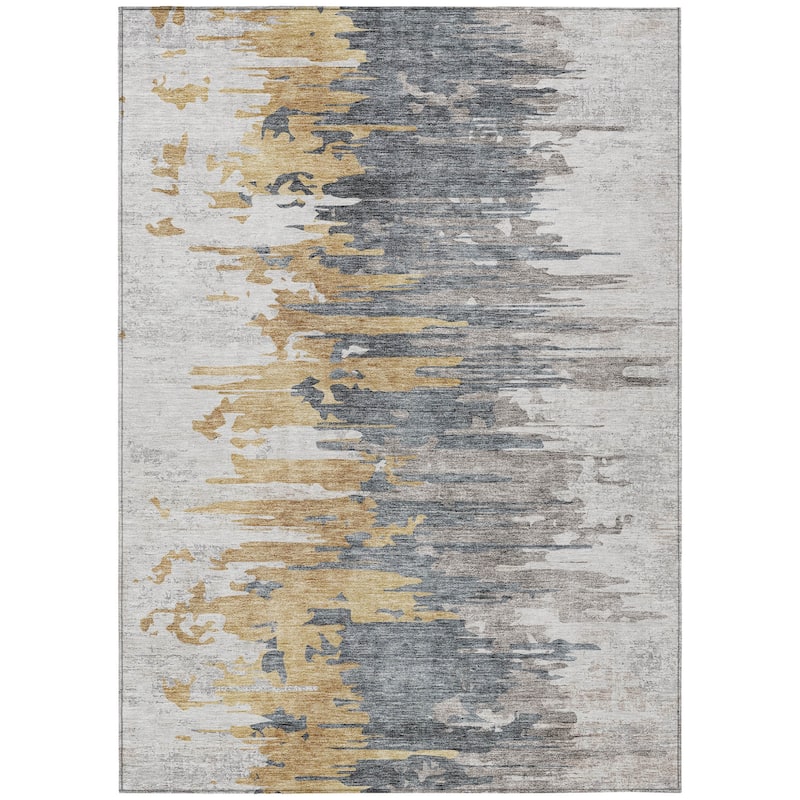 HomeRoots Abstract Transitional Rectangle Outdoor Rug