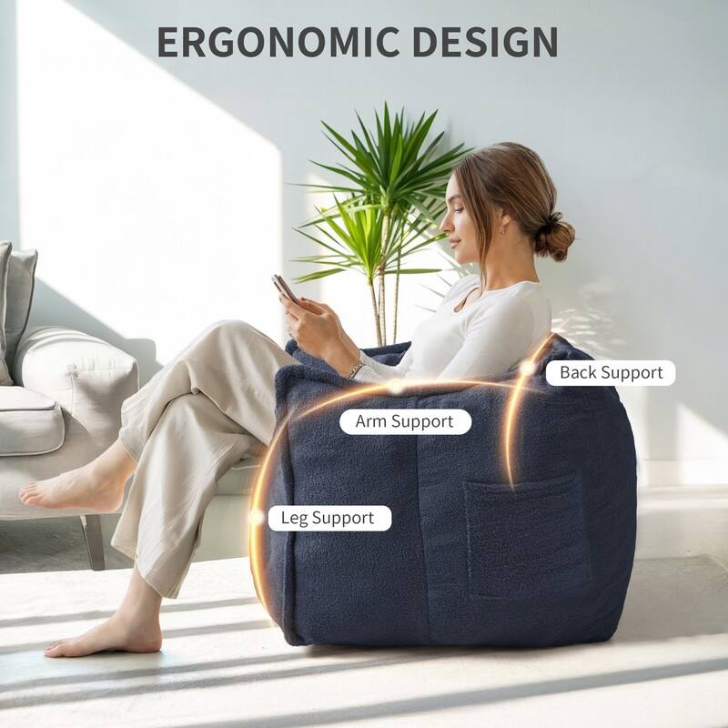 Teddy Fleece Single Bean Bag Chair