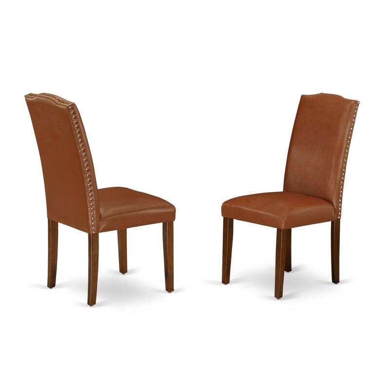 3-Piece Mahogany Finish Solid Wood Top Dining Room Set (Seats-4)