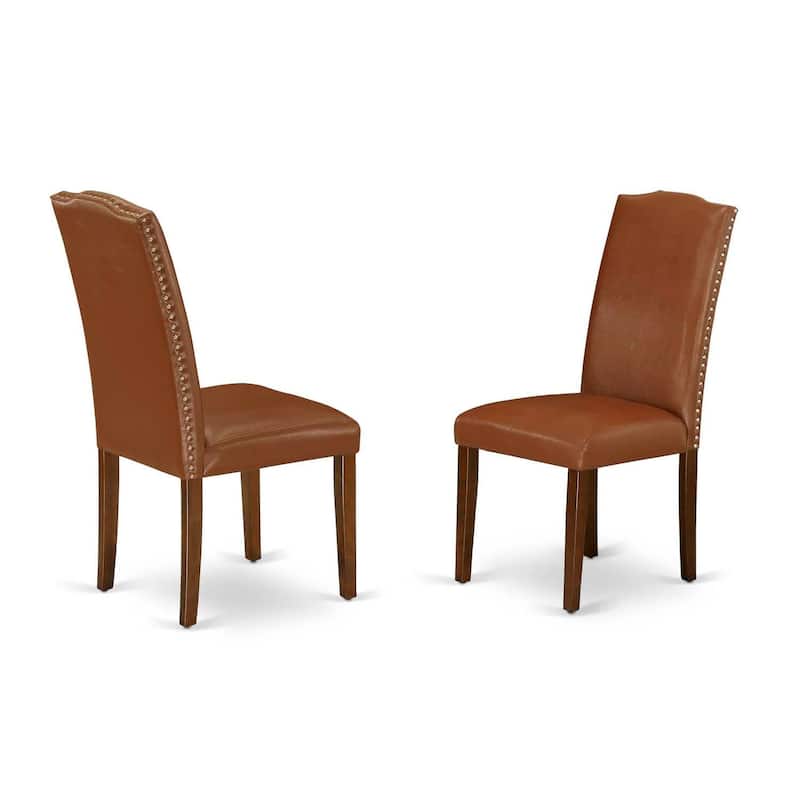 HomeStock 5-Pc Mahogany Finish Solid Wood Top - Dining Room Set with Dropleaf - Seats 4