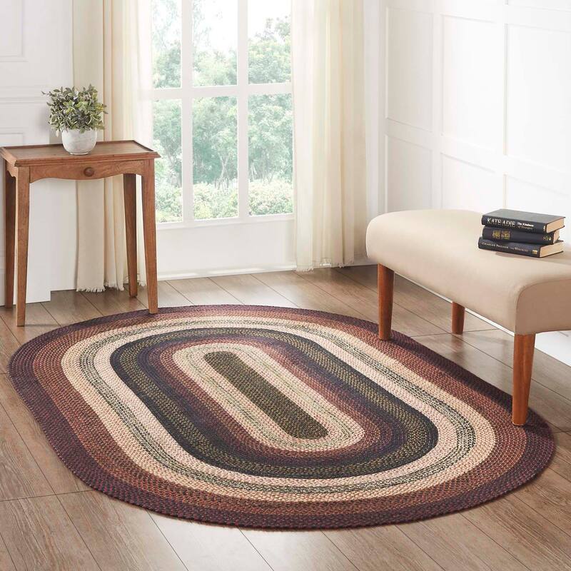 Beckham Jute Rug Oval w/ Pad 60x96 - 5' x 8' Oval - 5' x 8' Oval - Red