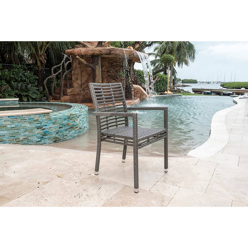 Panama Jack Graphite Set of 2 Stackable Armchairs