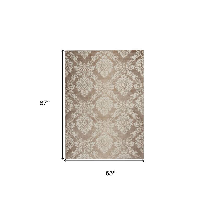 Keqoy Power Loomed Distressed Non Skid Area Rug By HomeRoots - 87' X '63' X '0.25