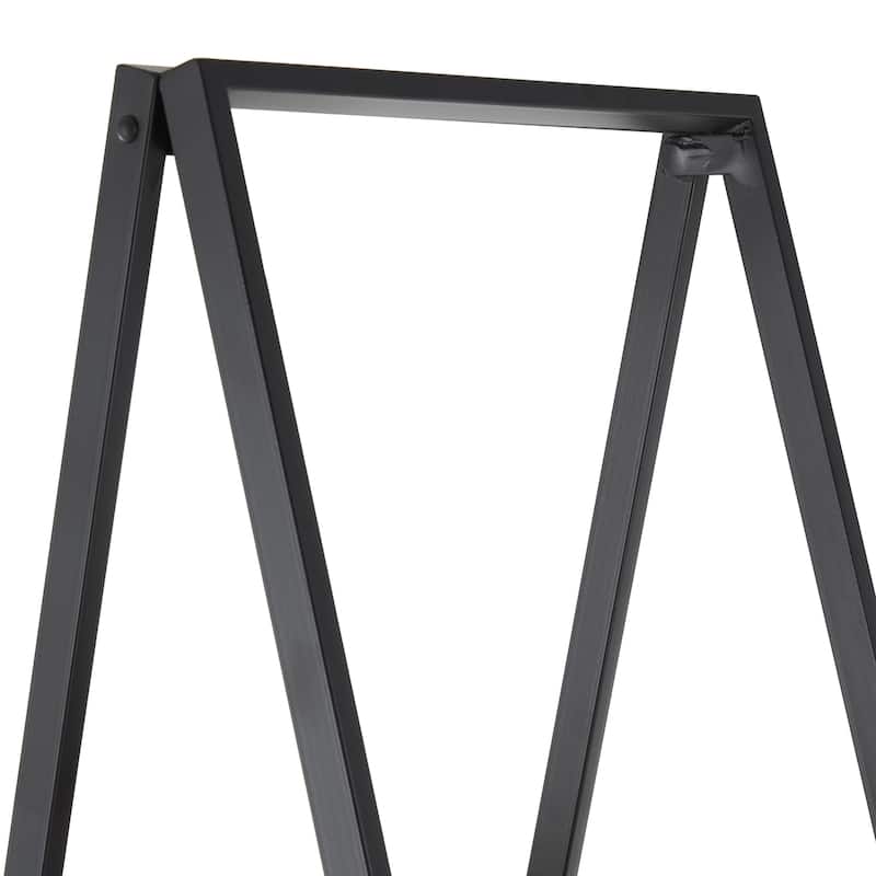 Metal 3 Shelf Shelving Unit with Black Metal Triangle Frame - Black - Roche River Decor