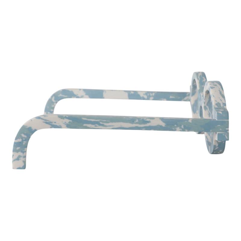 Stone Decorative Object Unique Eyewear Shape with Sculptural Design - 9" x 8" x 3"