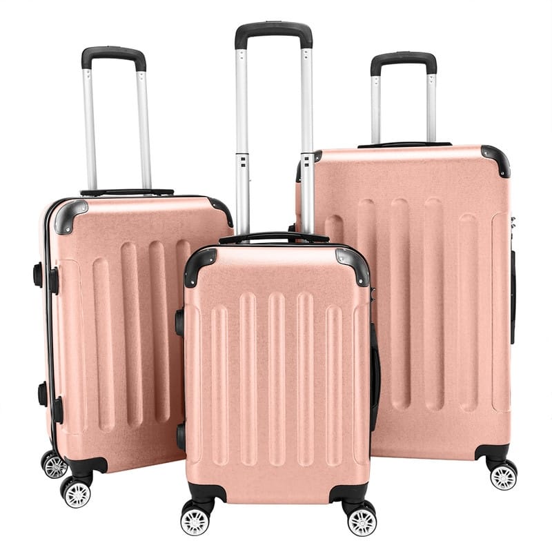 3 Piece Lightweight Luggage Set, Trunk Set Spinner Suitcase With TSA Lock 20" 24'' 28"