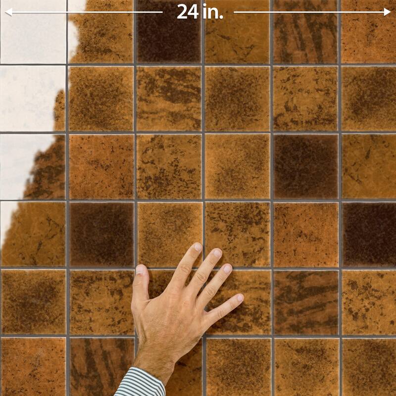 Merola Tile Menorca Rust 4" x 4" Ceramic Wall Tile