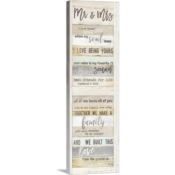"Mr. and Mrs" Canvas Wall Art