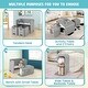preview thumbnail 5 of 7, Grey 3 Pieces Wooden Kids Table and U-Shaped Chair Set with Ergonomic Handle - 26.5" x 20" x 16" (L x W x H)