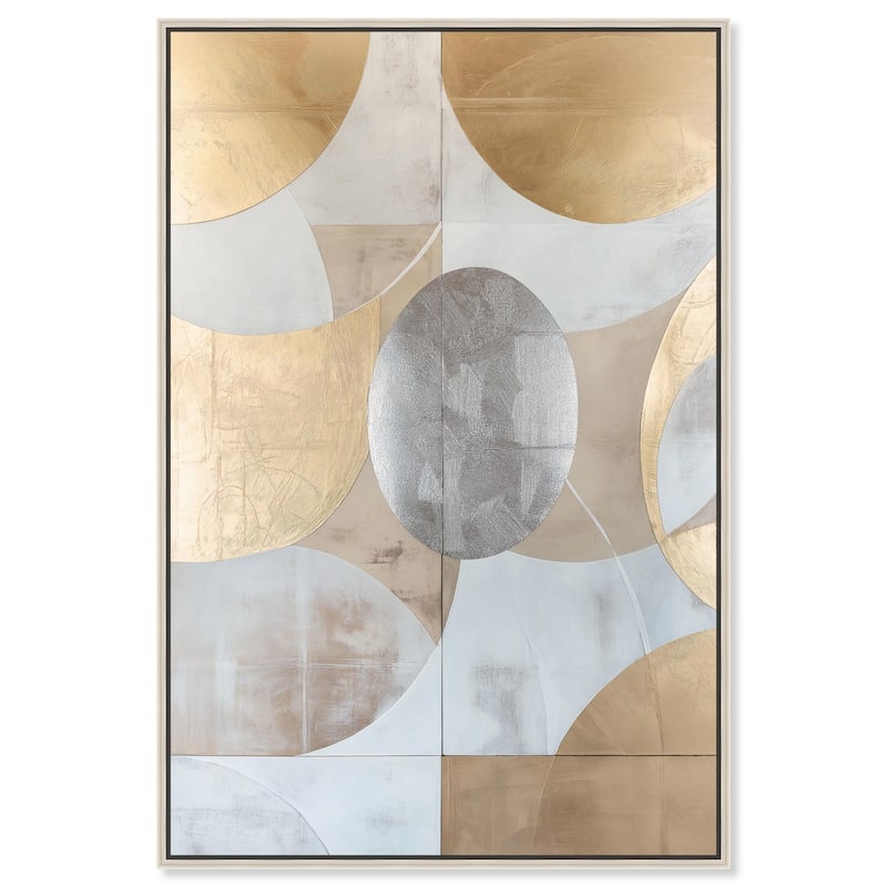 Golden Orb II Canvas by Art Remedy - 36" x 54" - Silver
