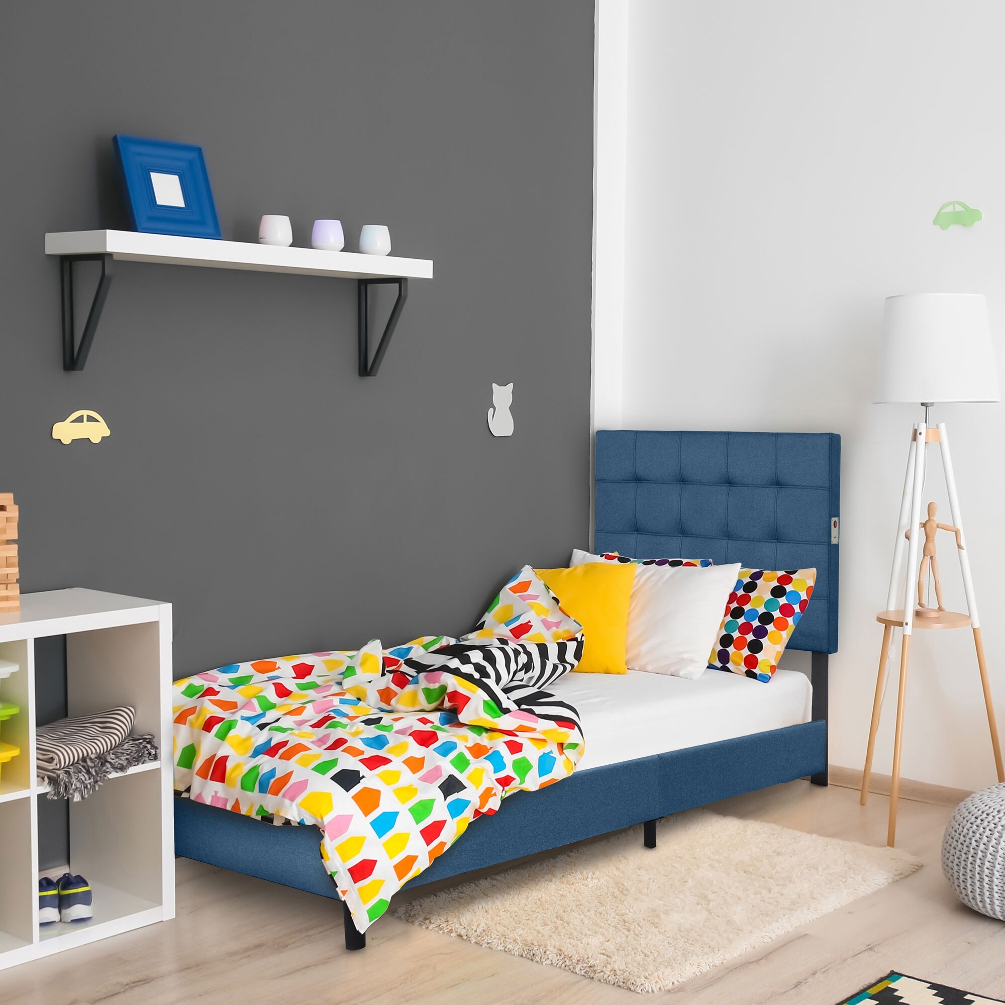 Madison Upholstered LED-lit Platform Bed Frame