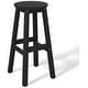 preview thumbnail 79 of 97, Laguna Hdpe All Weather Outdoor Patio 29" Round Bar Stool Black