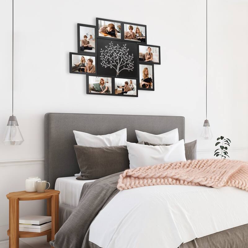 HELLO LAURA 8 Opening 4x6 Picture Frame Collage Family Tree Wall Hanging