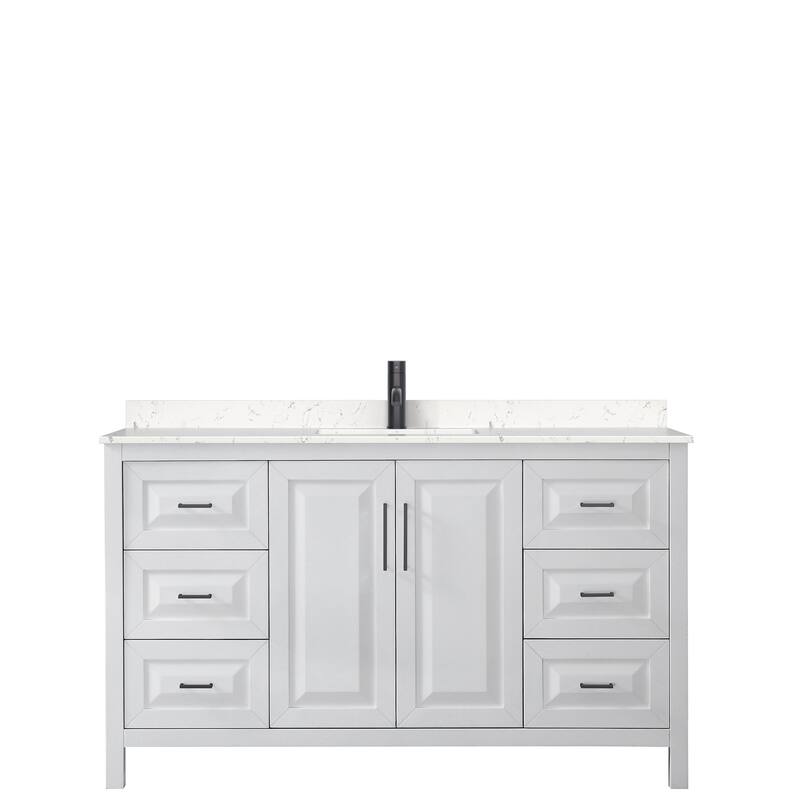 Daria 60 Inch Single Vanity, Cultured Marble Top