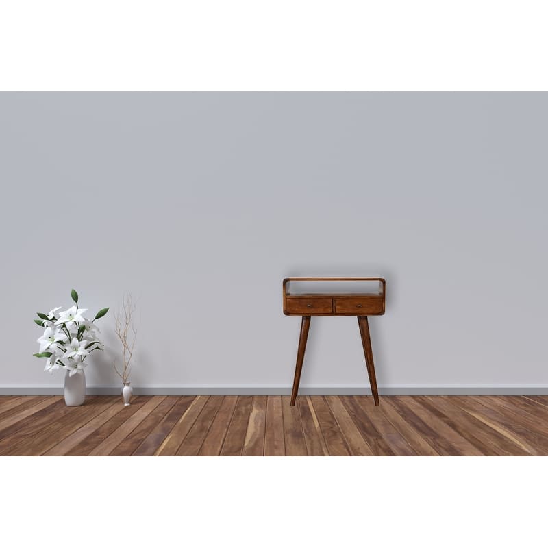 Artisan Furniture Solid Wood Lunar 2 Drawer Floating Nightstand