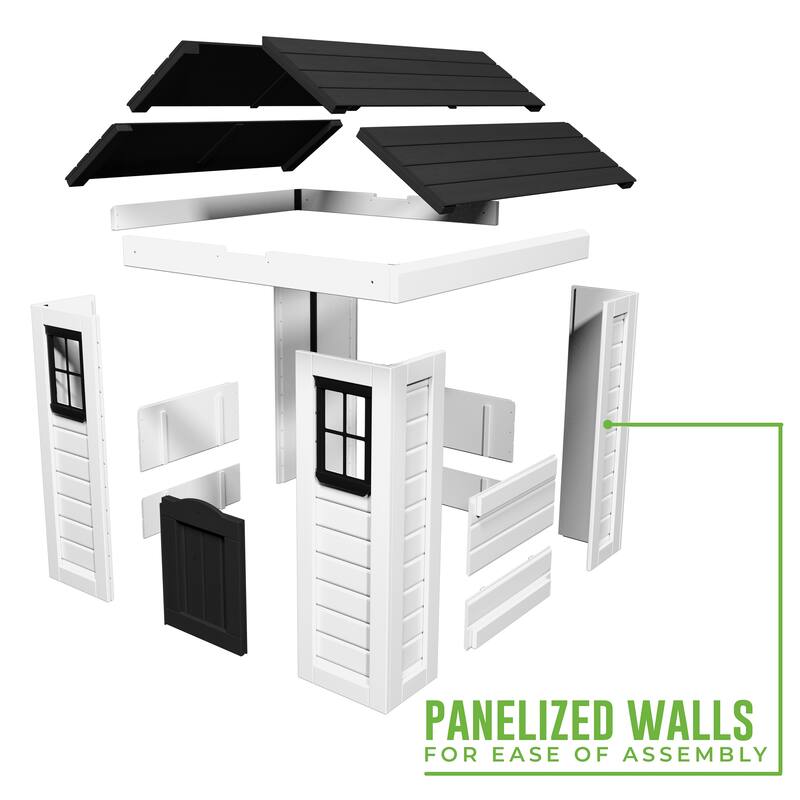 Backyard Discovery White Sweetwater Wood Playhouse - N/A