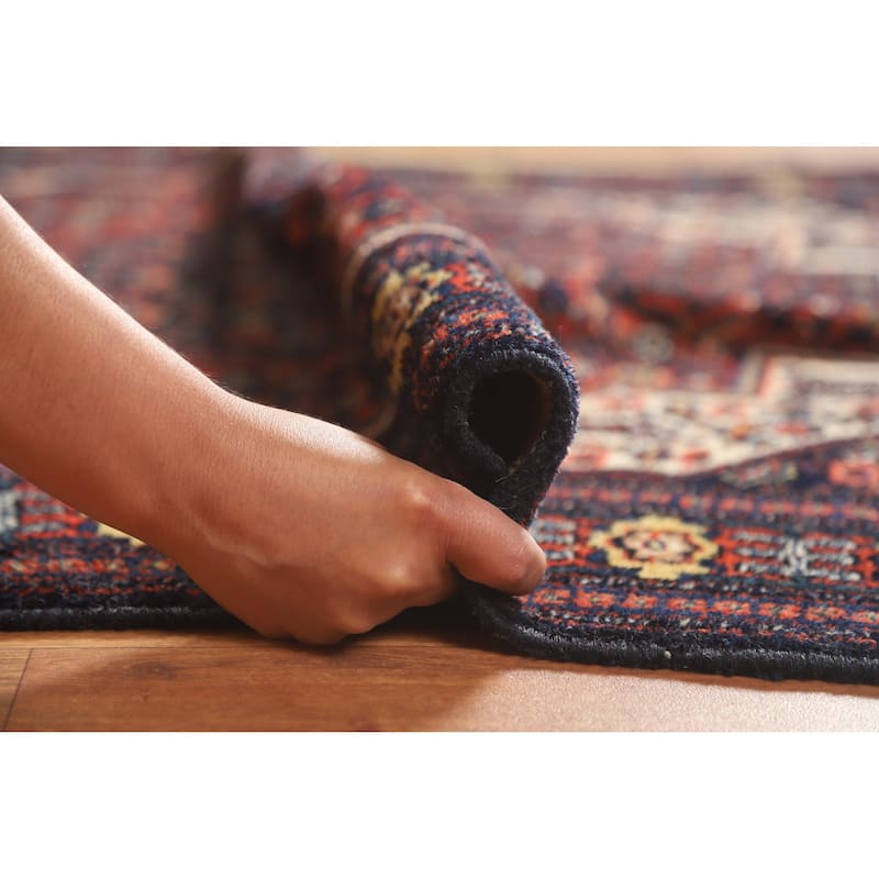Hand Knotted Oriental 100% Wool Carpet Traditional Medallion Oranges & Rust Senneh Area Rug - 5' 0'' X 3' 7''