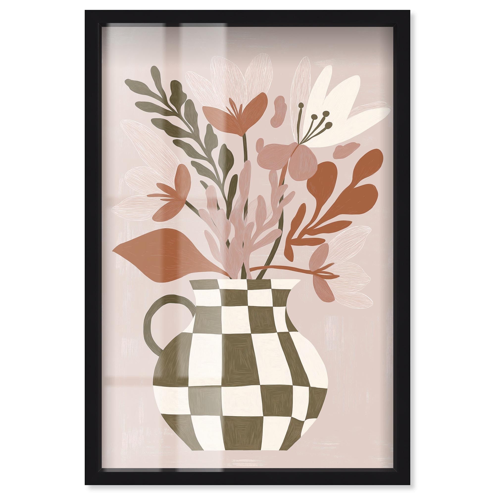Faux Botanical II Flower Wall Decor Shadowbox Print by Art Remedy
