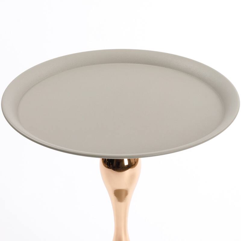 Lantern-shaped Metal End Table, Small Round Side Table, Modern Coffee Drink Cocktail Table