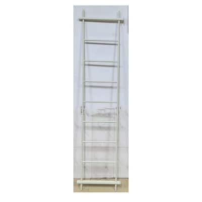 Plant Display Stand, 87 Inch 7 Tier Ladder Design, White Metal Body