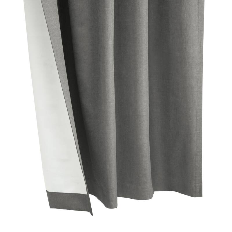 ThermaPlus Baxter Total Blackout Textured Dual Header Curtain Panel