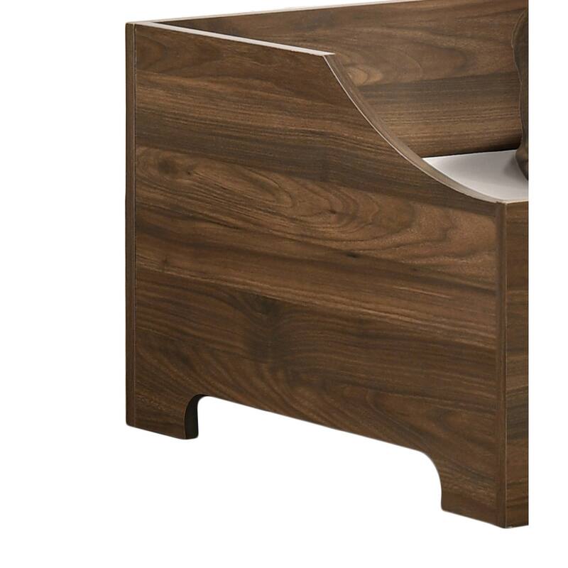 Gibson 36" Brown Alder Wood Finish 36" Wide Modern Comfy Pet Bed with Cushion