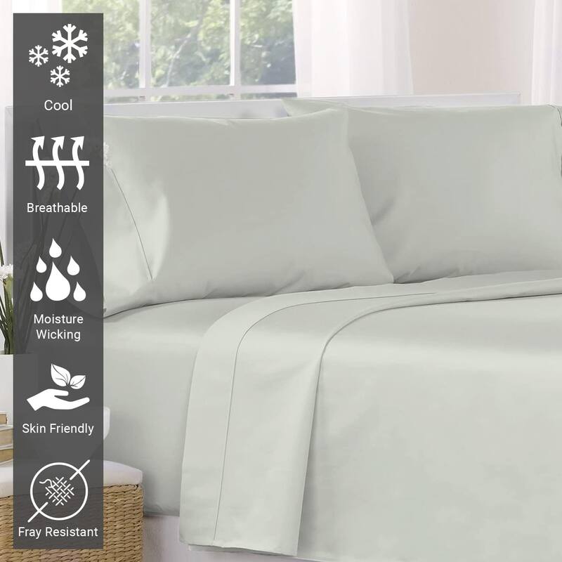 Lavish Touch 400 TC 100 % Cotton Flat Sheet Only 1 Pc with Stylish 4" Hem