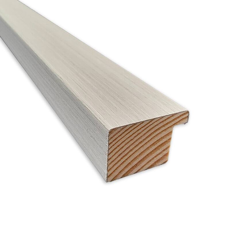 Woodgrain Stripe Beveled Wood Framed Wall Mirror