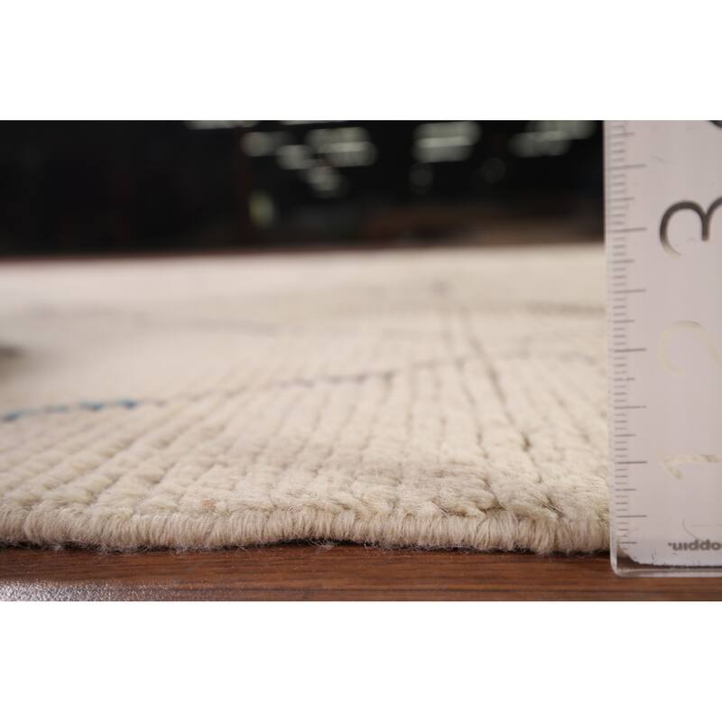 Moroccan Abstract Area Rug Handmade Wool Carpet - 7'11" x 11'6"