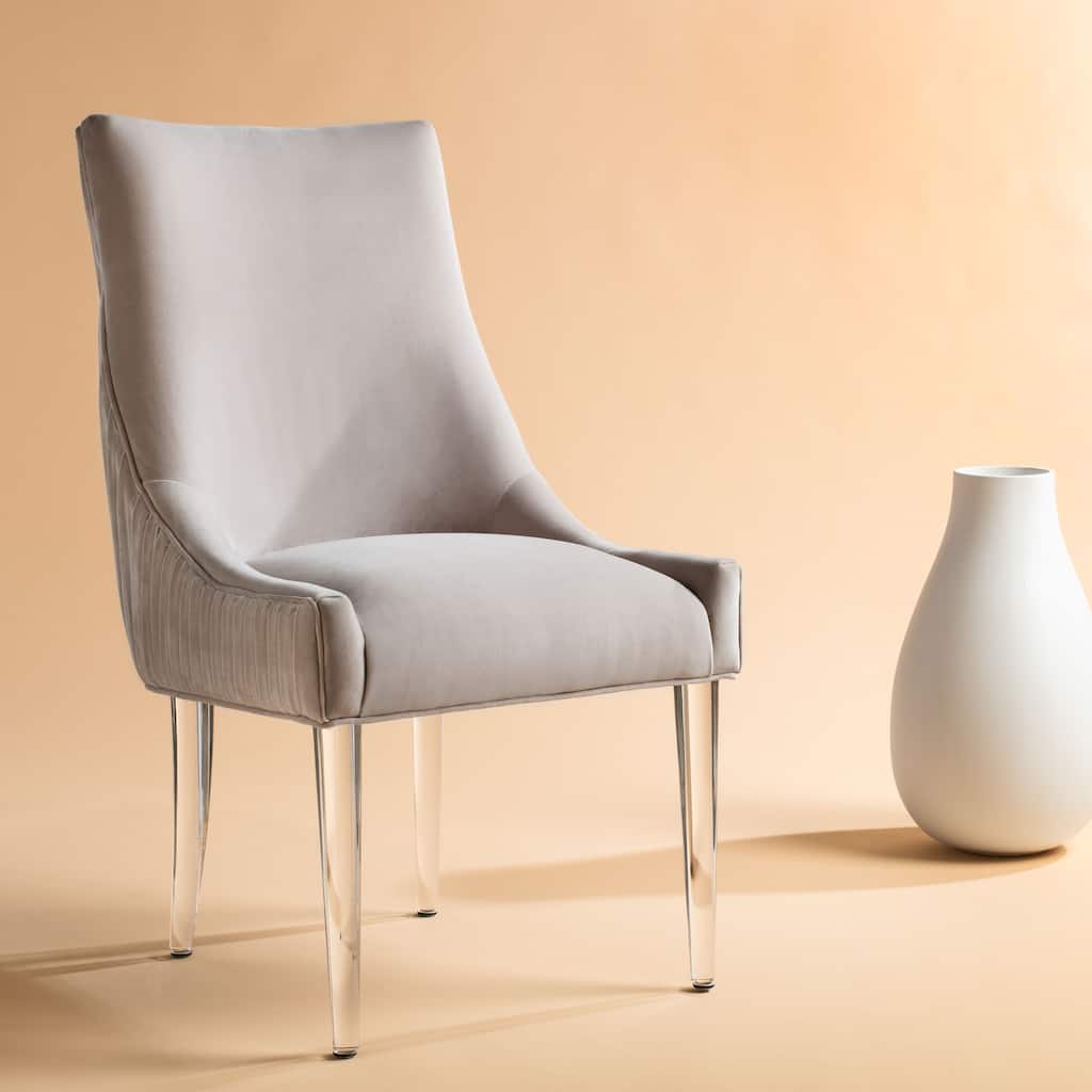 SAFAVIEH Couture Vesile Acrylic Leg Dining Chair - 22"W x 28"D x 38"H