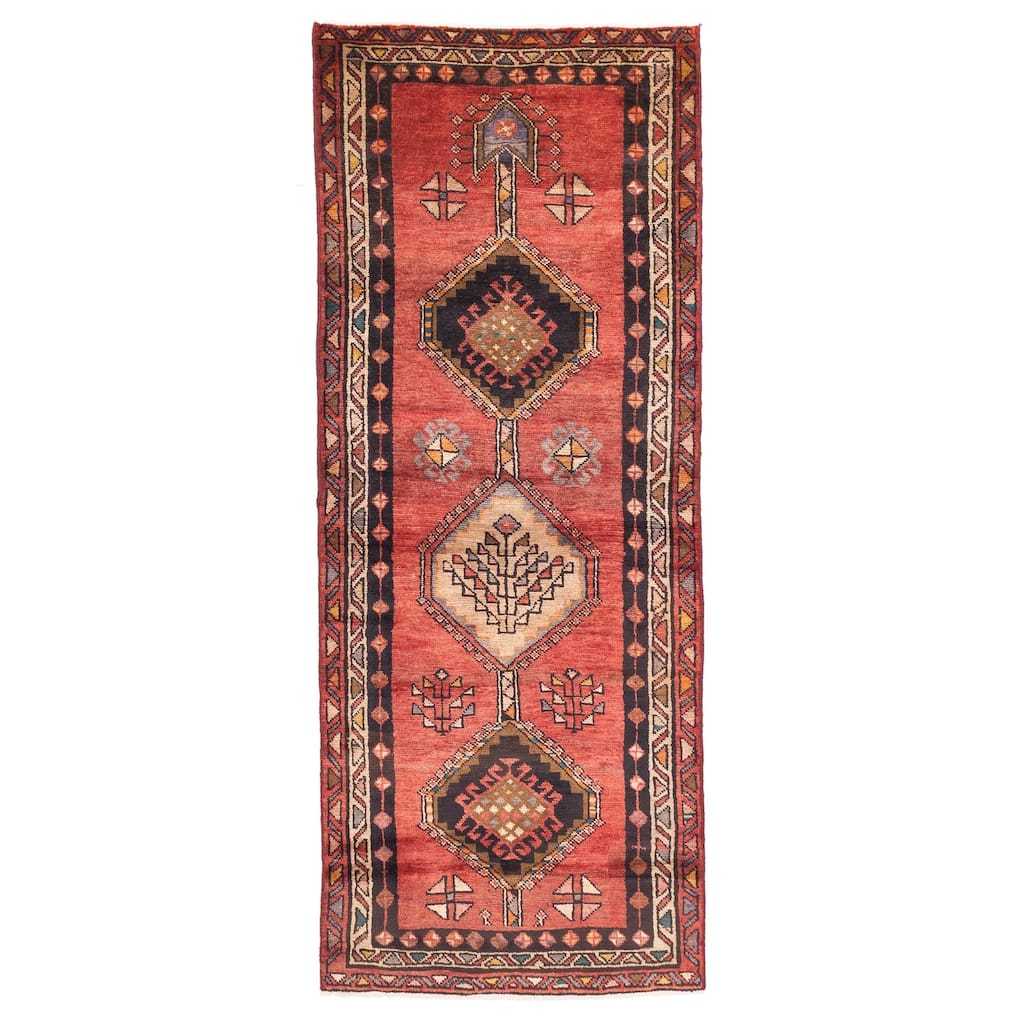 ECARPETGALLERY Hand-knotted Konya Anatolian Red Wool Rug - 3'3 x 8'9