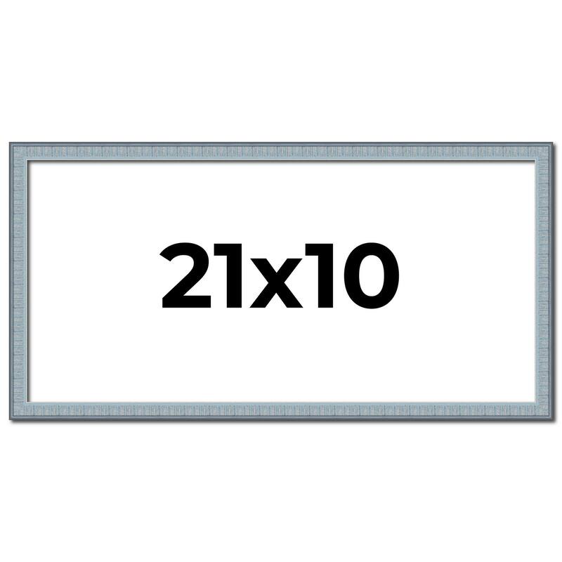21x10 Frame Rustic Sky Blue Solid Wood Picture Frame | 0.75 Inch