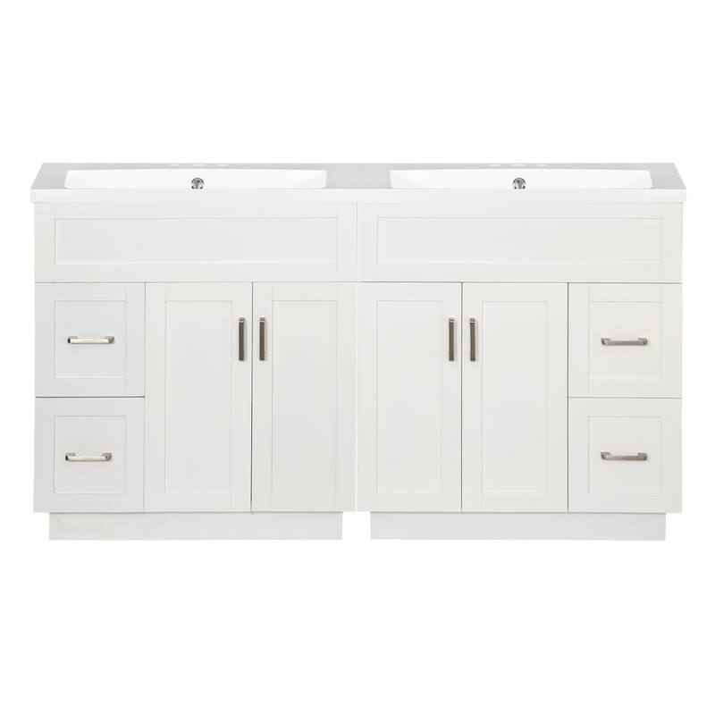 30" Bathroom Vanity Set / 60" Double Bathroom Vanities with SMC Resin Sinks
