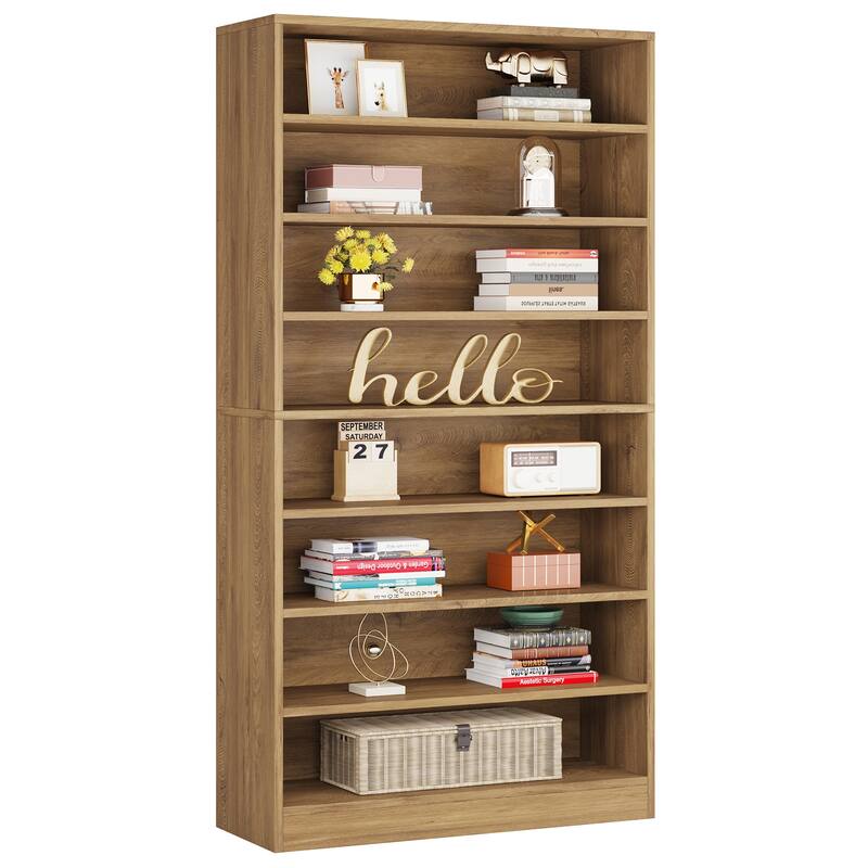 Large Bookcase, Open Display Shelf, Storage Cabinet Organizer Bookshelf for Living Room, Home Office, Library, Bedroom