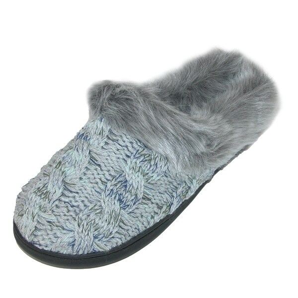 dearfoam cable knit slippers