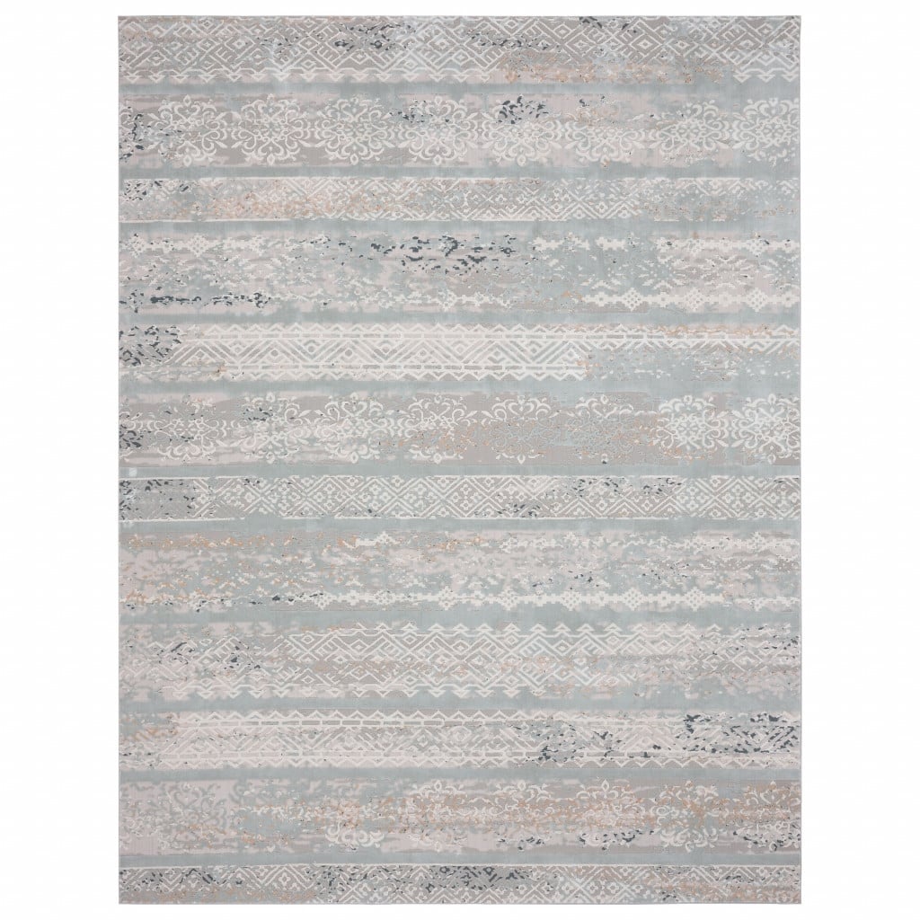 Tawu Distressed Abstract Area Rug By HomeRoots - 9' x 12'