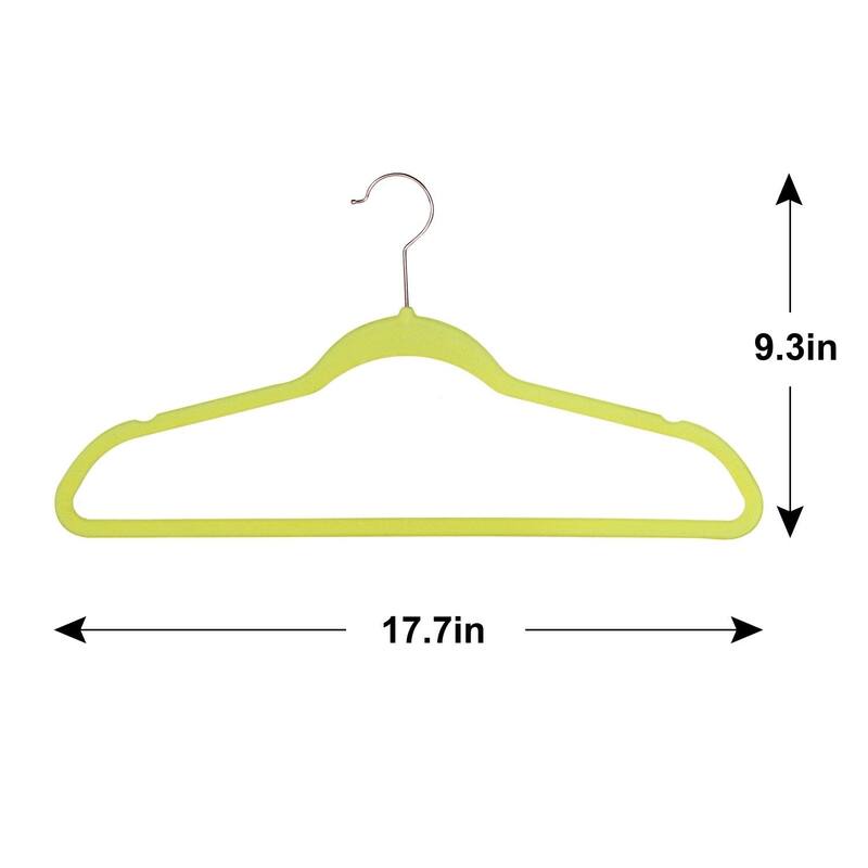 100 Pack Hanger Sets Heavy Duty Velvet Hangers Non Slip &Ultra Thin, Six Colors Option Clothes Hangers
