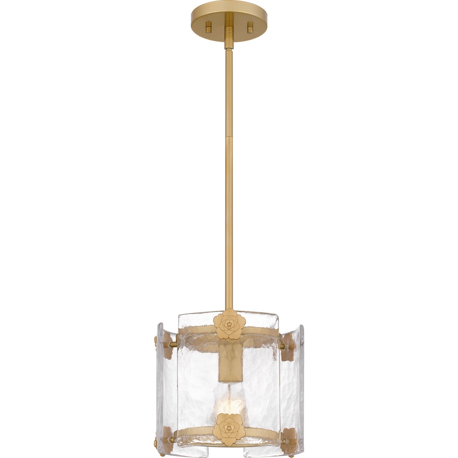 Light Gold One Light Mini Pendant from the Jolie Collection